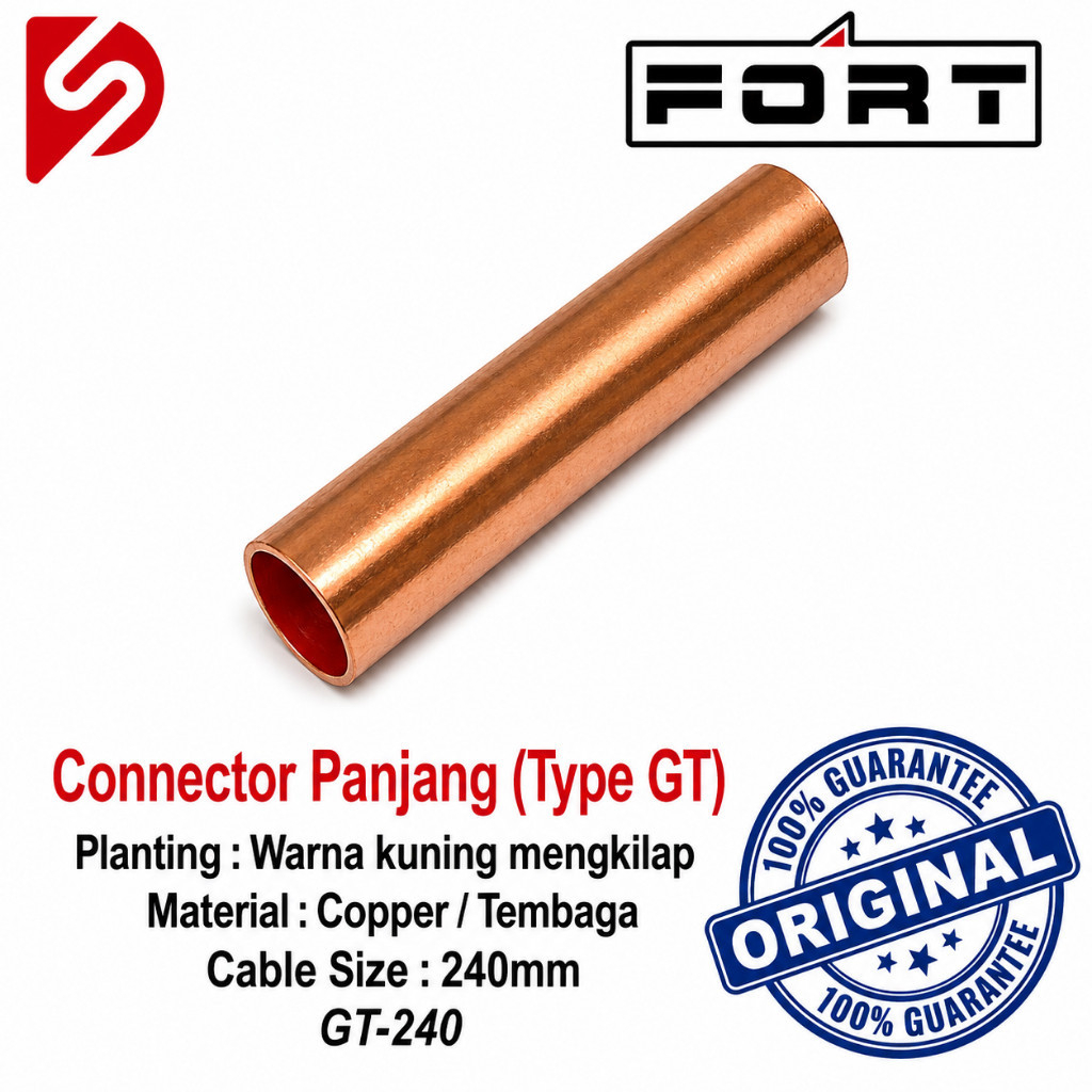 FORT - Sok Skun Tembaga / Connector Panjang KONEKTOR COPPER GT-240 / GT240
