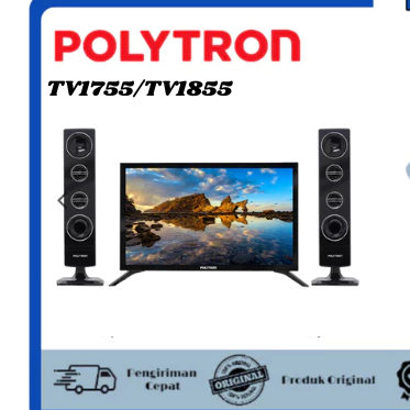 TV LED Digital Polytron  32TV1755 LED Polytron 32 Inch Digital TV Polytron + Speaker Tower
