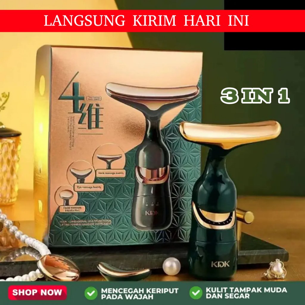 [ VERSI ASLI ] ALAT PIJAT WAJAH KDK 3 IN 1 ALAT PEMIJAT MUKA DAN LEHER ALAT PENGHALUS WAJAH DARI BEK