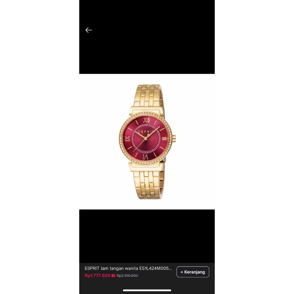 Esprit Watch Red Gold Jam Tangan Mewah