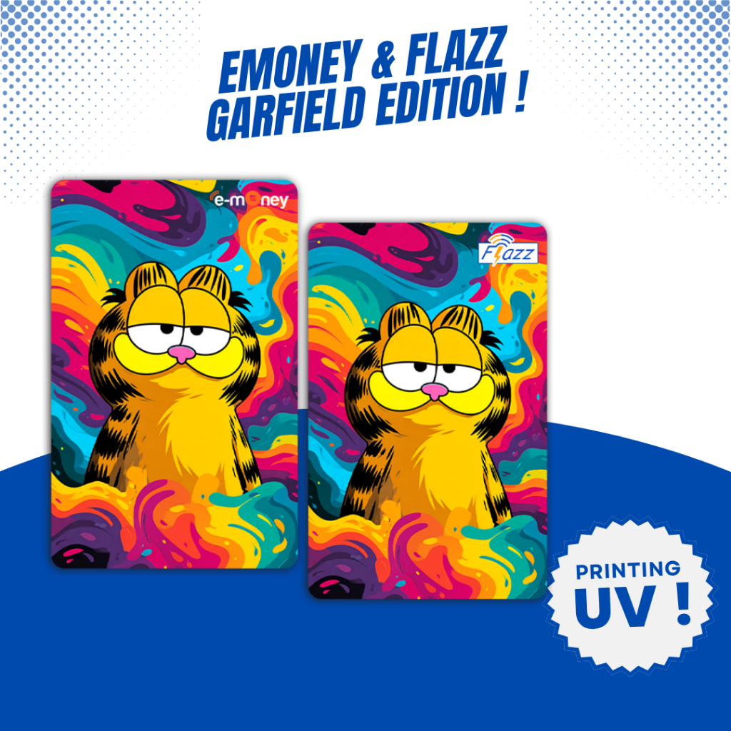 Custom Kartu Garfield - Support NFC - Kartu Emoney Flazz Gen 2 Support NFC
