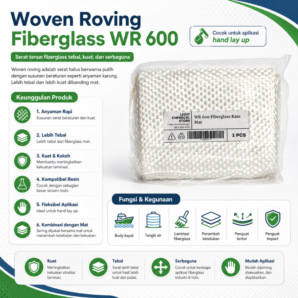 Woven roving 600 Fiberglass