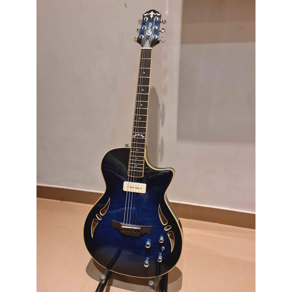 Gitar Crafter SAAT QMMS Akustik  + elektrik pickup korea