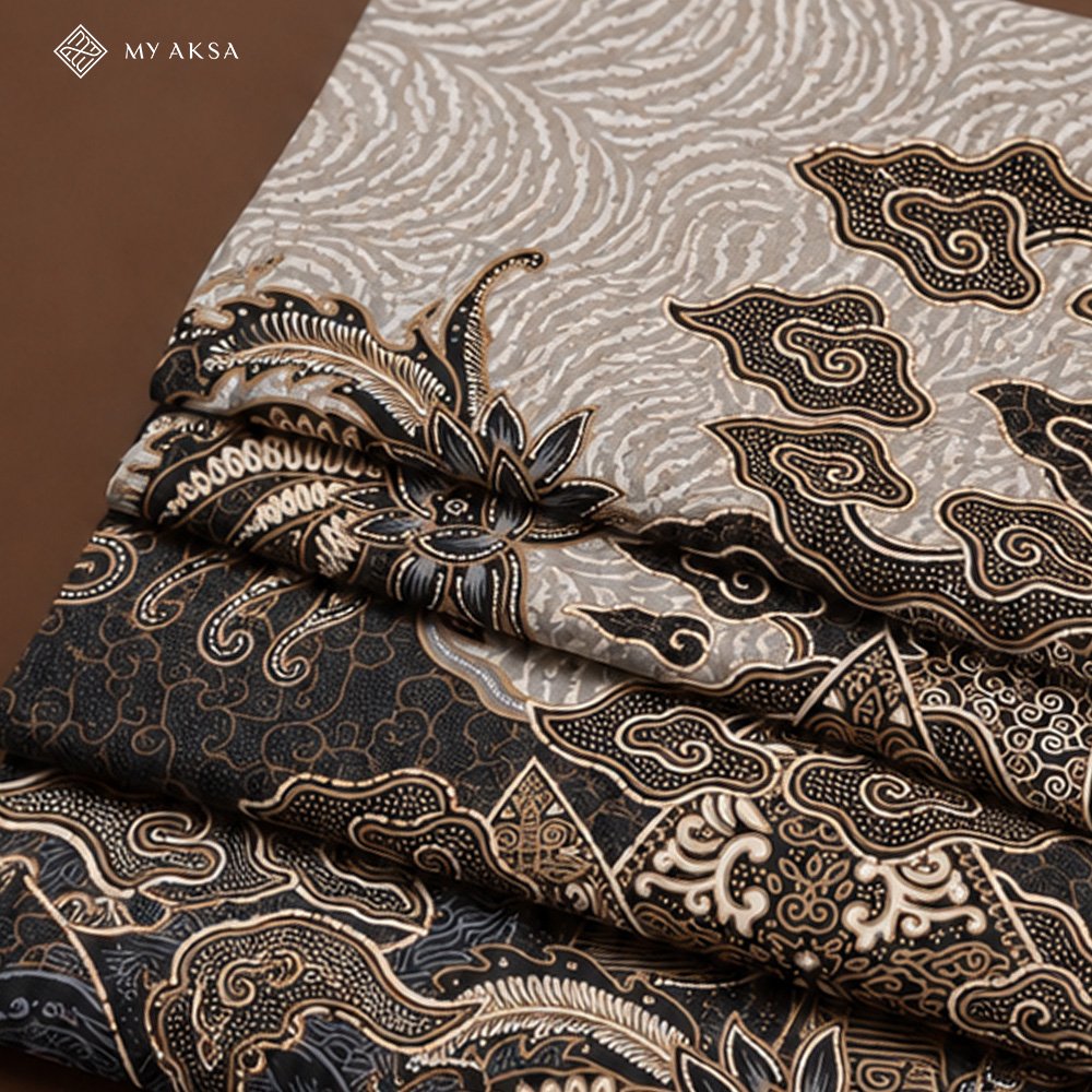 My Aksa Kain Batik Print Mahaveer Brown