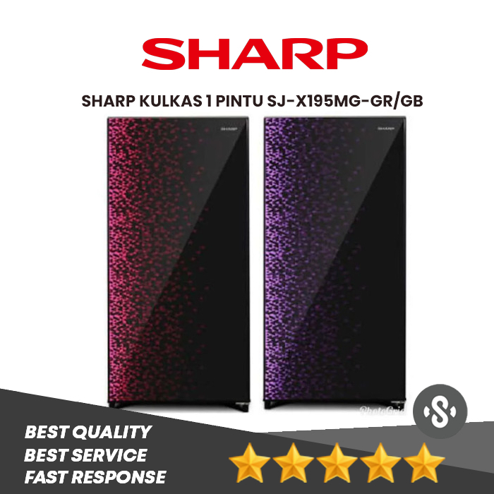 KULKAS SHARP SJX 195 MG LEMARI ES 1 PINTU SJX195MG SJX 195MG SHINE