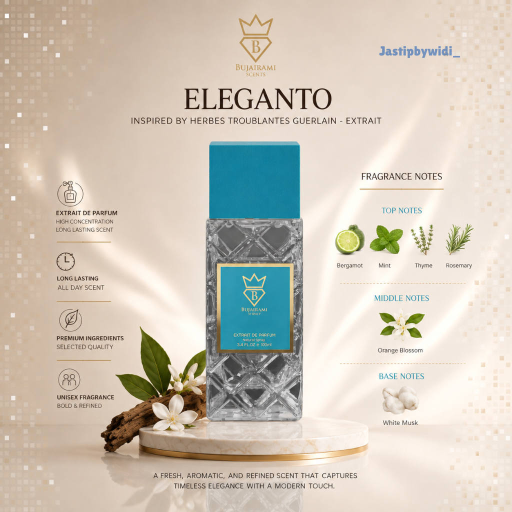 Bujairami Parfume - Eleganto Extrait de Parfum Inspired by Herbes Troublantes Guerlain | Parfum Unis