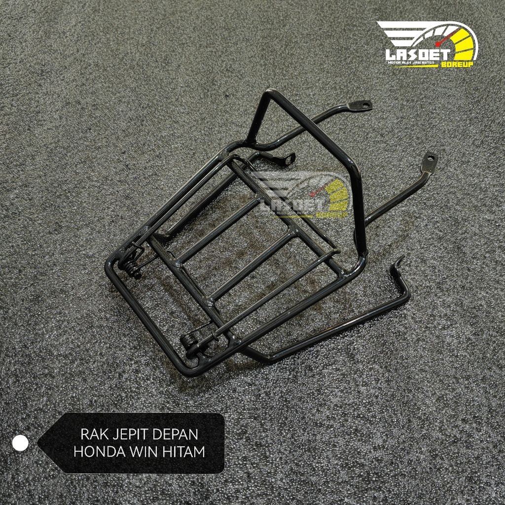 RAK JEPIT JEPITAN DEPAN HONDA WIN 100 TEBAL PRESISI HITAM CHROME