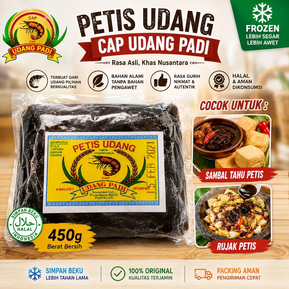 IV Petis Udang cap Udang Padi / Petis Rujak / Petis Tahu Lontong / Petis Ketoprak