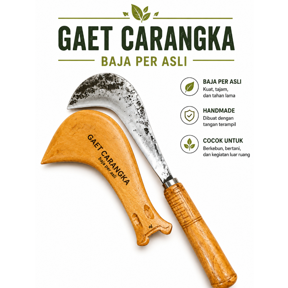Gaet carangka bahan baja per murni congkrang carangka kayu jambu kokoh dan awet buat babad ranting d