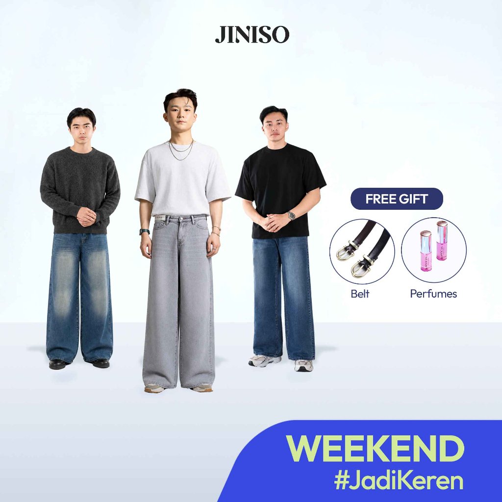 [GRATIS HADIAH] JINISO Oversize Baggy Loose Jeans Pria Vol. 2