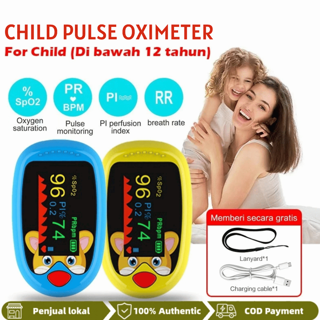 Oximeter Bayi Anak Anak SpO2 Oksimeter Bayi Alat Saturasi Oksigen Bayi