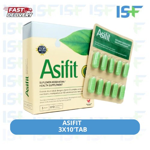 ISF ASIFIT  isi 30 tablet - Suplemen Pelancar ASI herbal, Aman, vitamin Ibu Menyusui busui