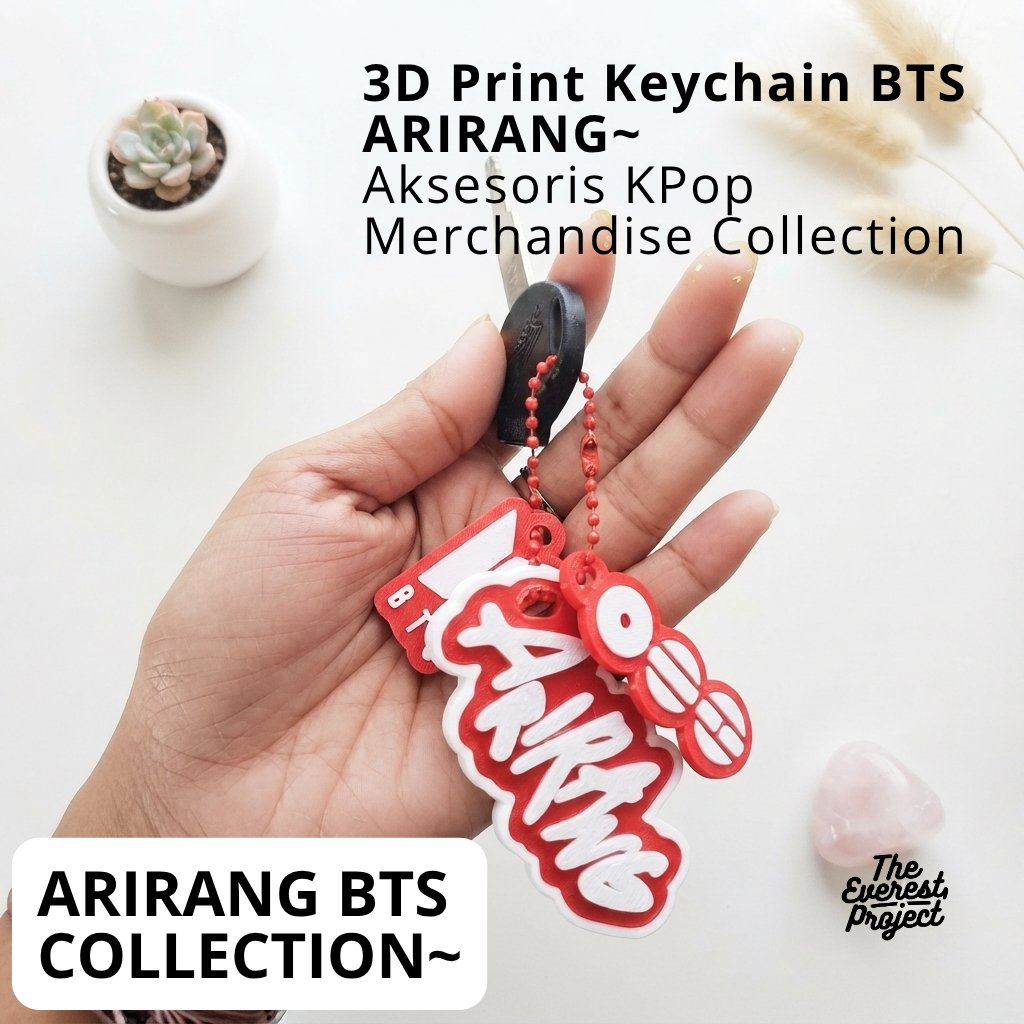3d Printed Keychain Arirang / Gantungan Kunci Logo Arirang Kpop Logo BTS