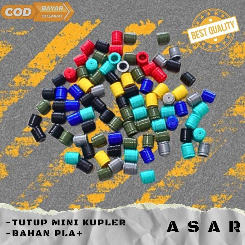 TUTUP KUPLER MINI RINGAN BAHAN PLA+ MURAH