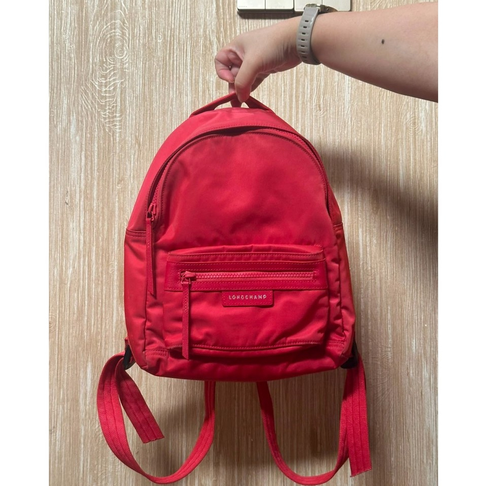 T07 Longchamp Le Pliage Neo Small Backpack Red (ORIGINAL PARIS)