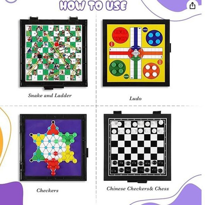 Mainan Edukasi 5 in 1 Magnetic Board Game
