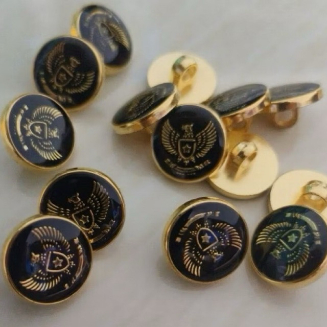 [1 biji] Kancing garuda bintang emas 15mm 1,5cm kancing seragam