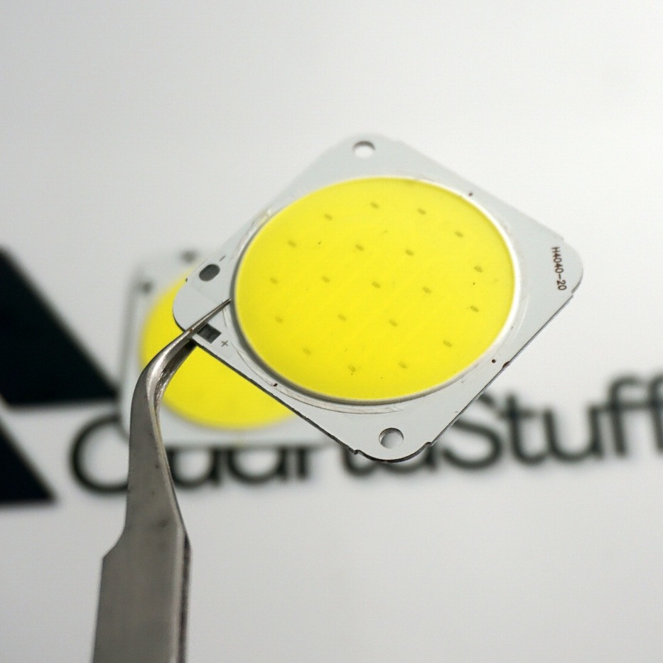 LED cob bulat 3V - 3.6V pcb aluminum nyala putih terang