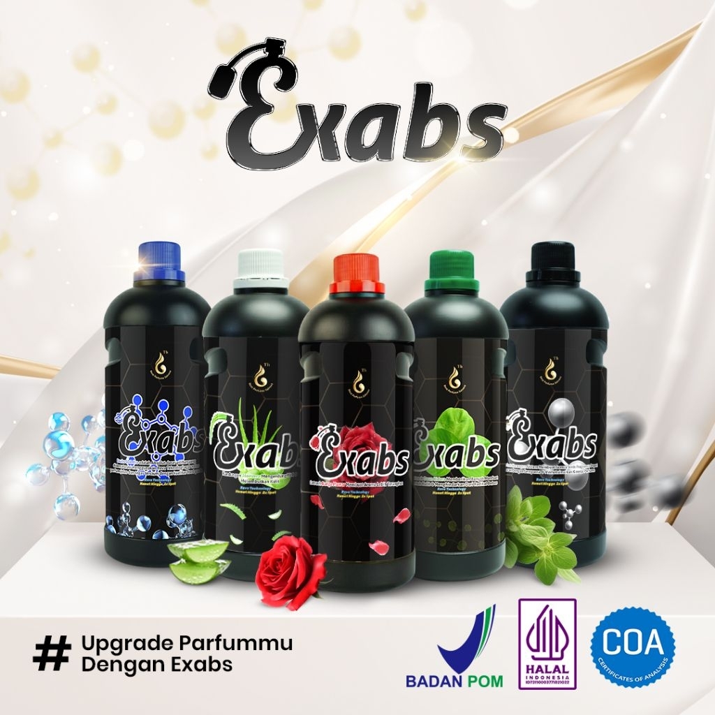 EXABS (Reva Technology)100% Original menyebarkan aroma kemasan 900 ML bersetifikat HALAL. BPOM. COA
