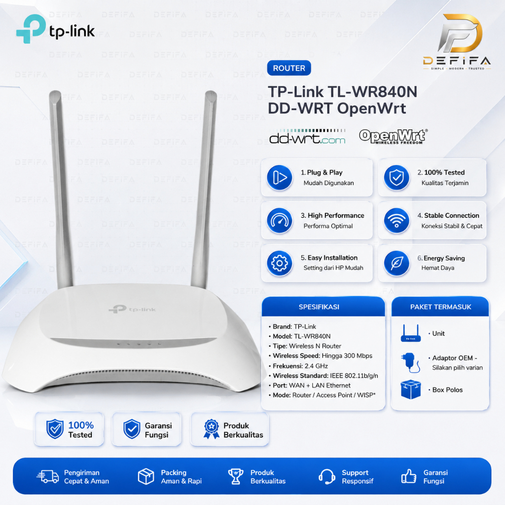 Router WiFi TP-Link TL-WR840N DD-WRT OpenWrt WISP Wireless N 300Mbps
