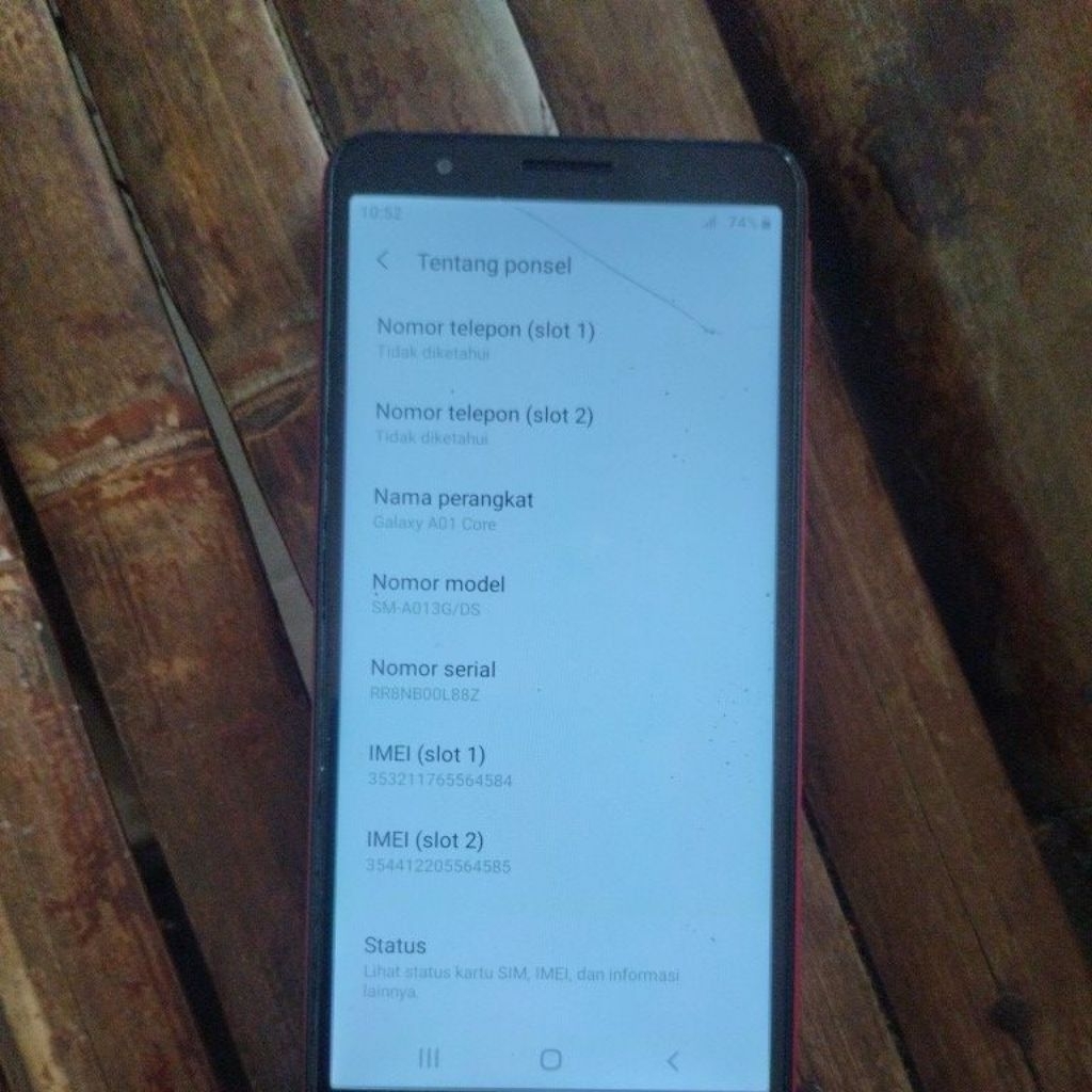 Samsung A01 core Ram 2/32 second minus