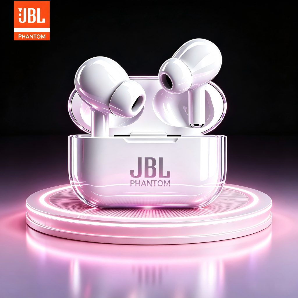 New Headphone Bluetooth 5.4 Asli Jbl Phantom - Tahan Air Ipx5, Suara Hifi, Peredam Kebisingan