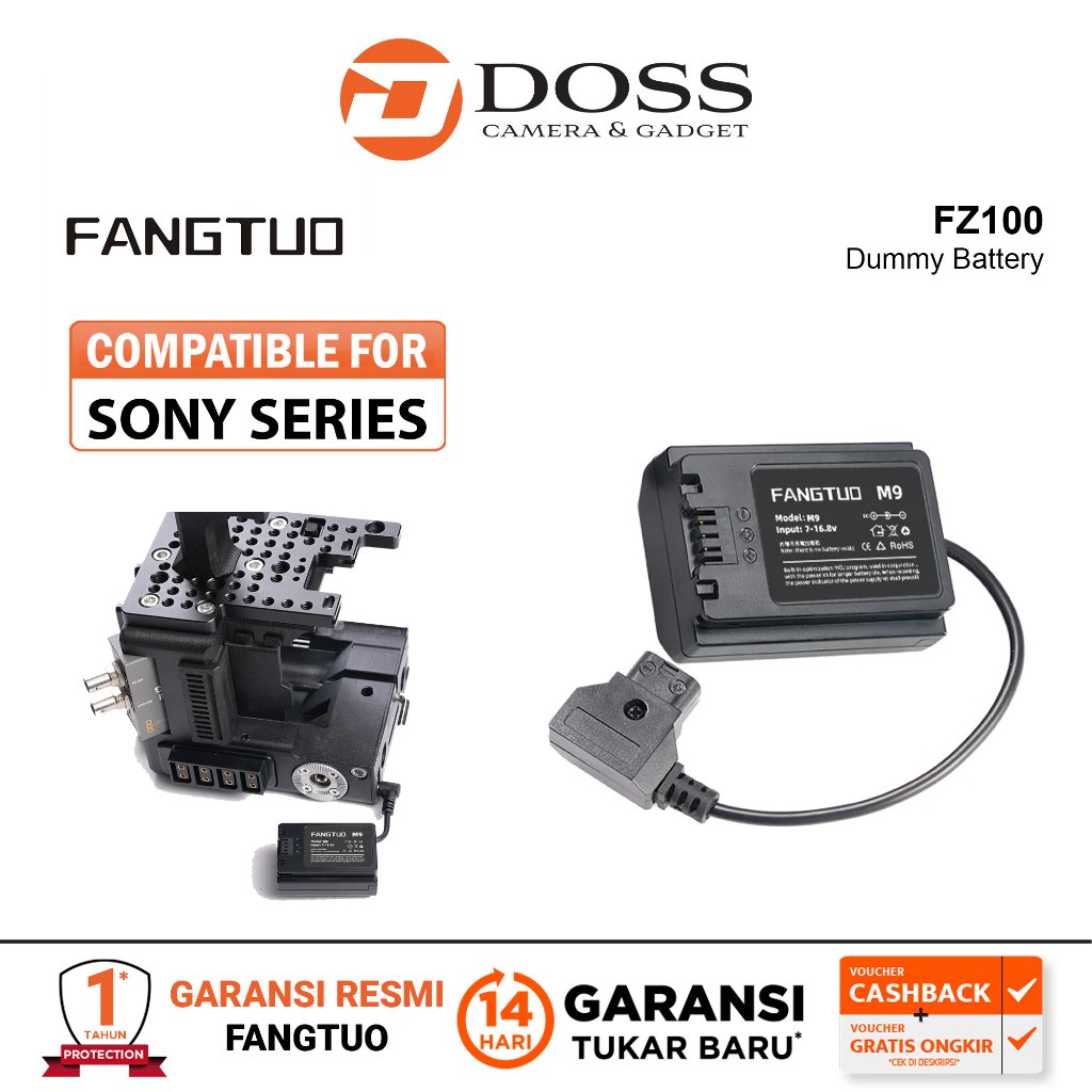 Fangtuo Dummy Battery FZ100 D-Tap to NP-FZ100 (Dummy Battery)
