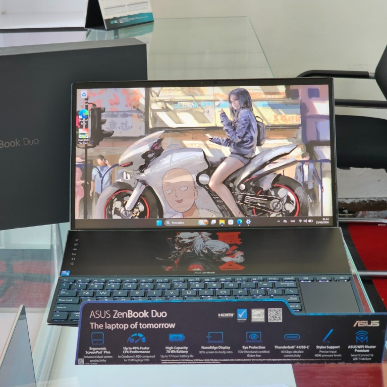 ASUS Zenbook Duo UX482EG Intel Core i7 Gen 11 Ram 16 GB SSD 512 GB Nvidia MX 450 Dual Layar Touchscr
