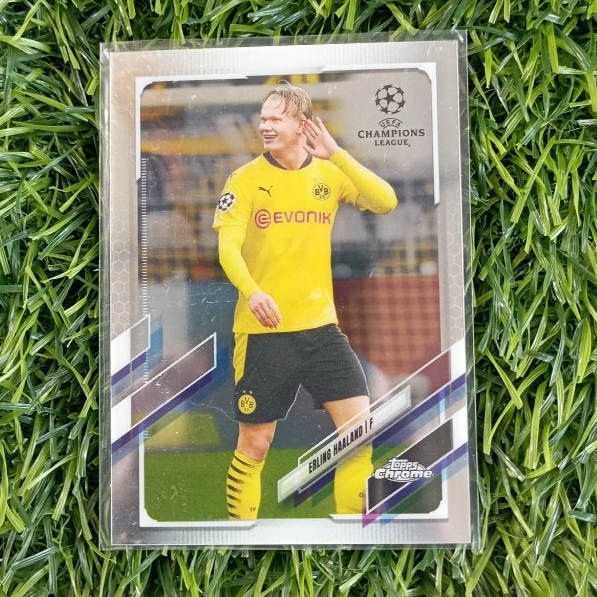 Erling Haaland Borussia Dortmund  #49 2020-21 Topps Chrome UEFA Champions League | Kartu Bola Erling