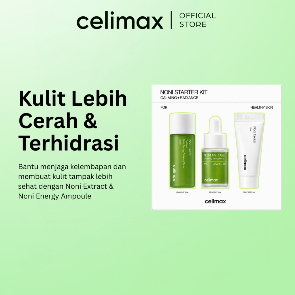 CELIMAX Noni Starter Kit Calming + Radiance Noni Extract Noni Energy Ampoule Noni Cream