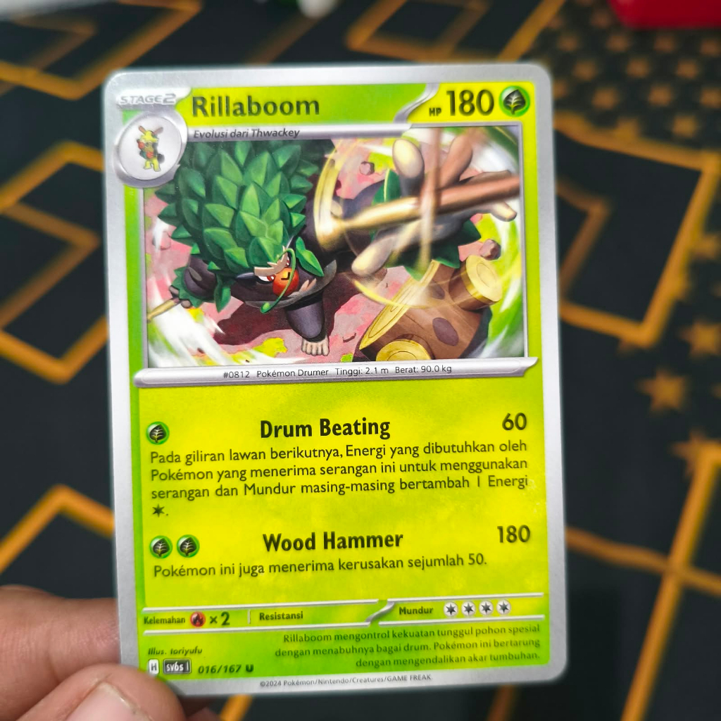 rillaboom tcg pokemon / kartu pokemon