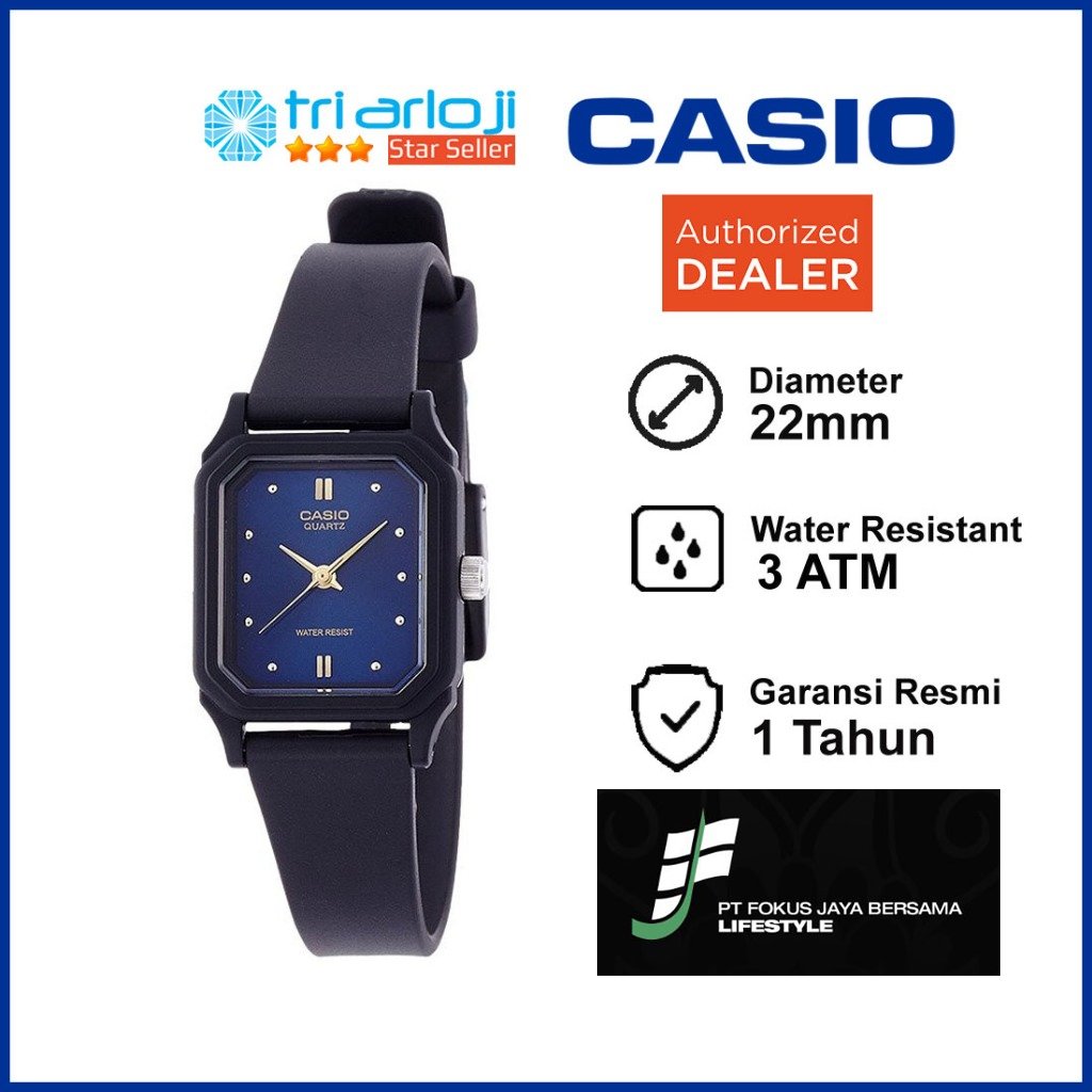 CASIO LQ-142E-2ADF Jam Tangan Wanita Analog Biru LQ142 LQ-142E-2A