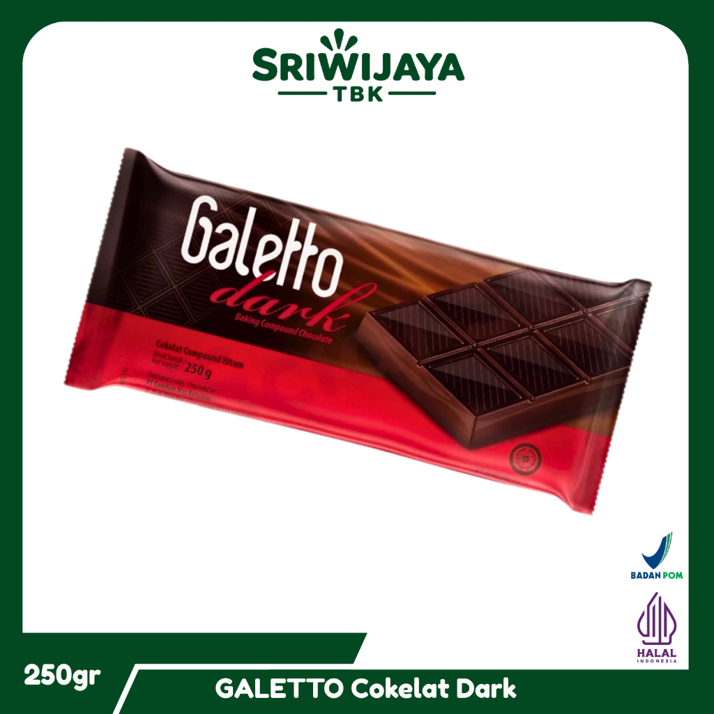 Galetto Coklat Dark 250gr | Coklat Batang Galetto Dark 250g