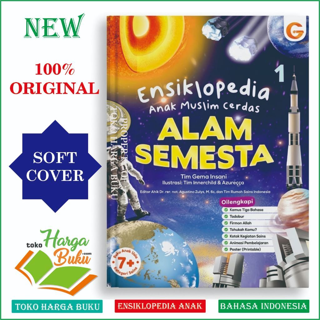 Foto Buku Ensiklopedia Anak Muslim Cerdas ALAM SEMESTA Full Colour Usia 7+ Cerita Sains Astronomi Planet Gip - Gema Insani Press