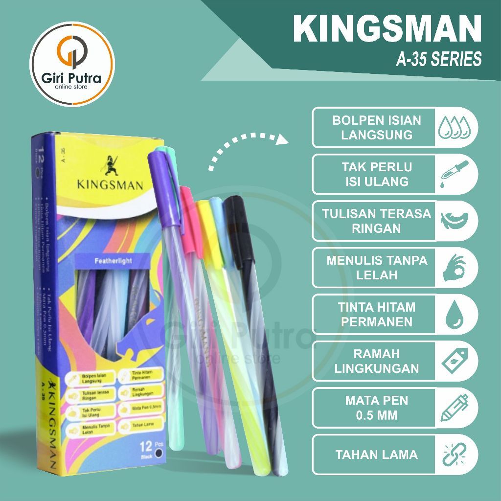 PULPEN BOLPENKU / PULPEN KINGSMAN / PULPEN LILIN / PULPEN 1 LUSIN