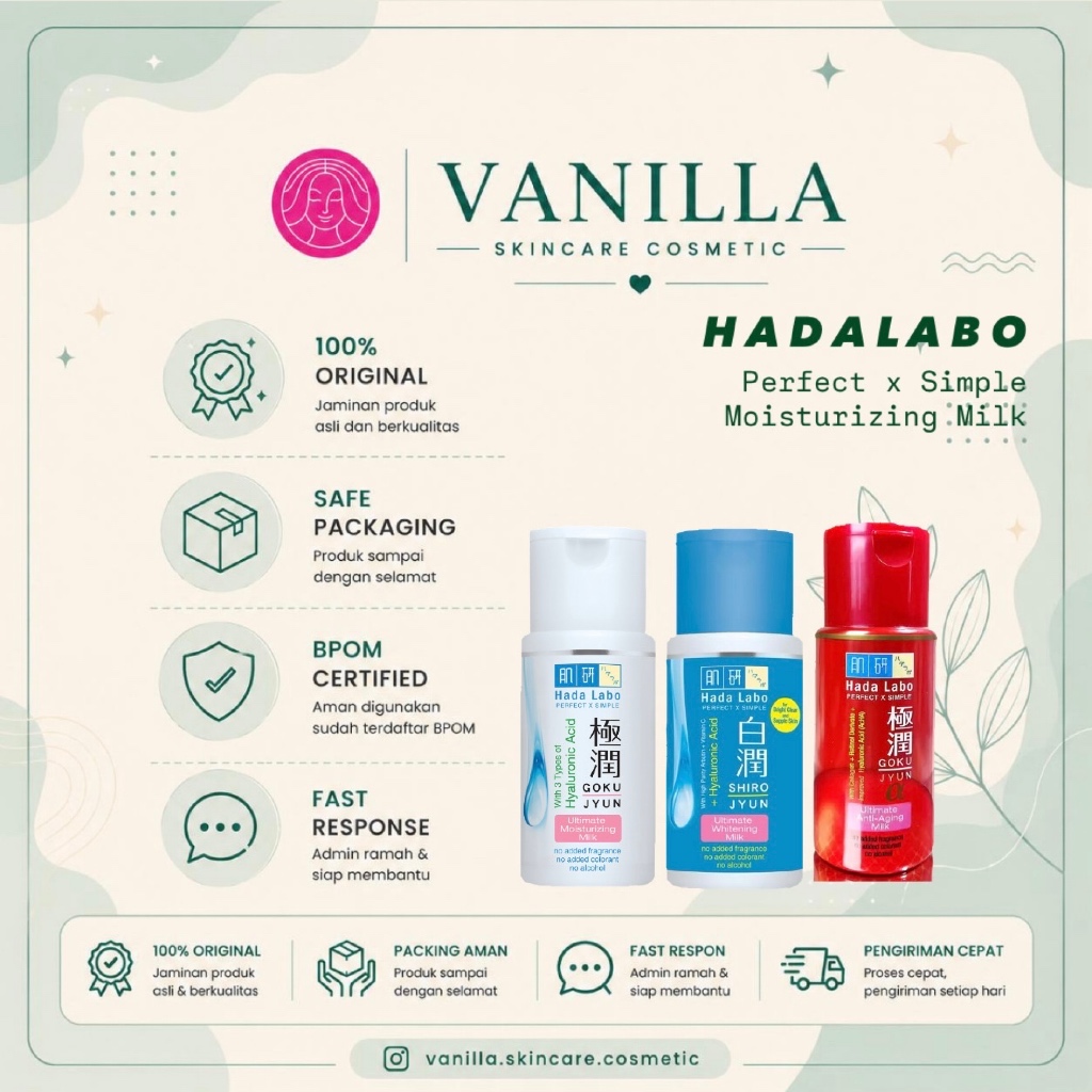 Hada Labo Perfect x Simple Milk (Moisturizer)