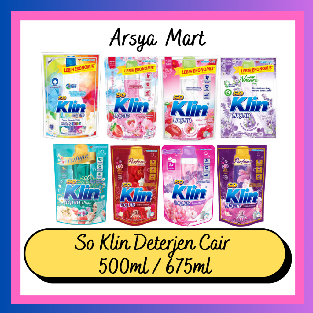 So Klin Deterjen Cair 720 ml / So Klin Deterjen Cair 525 ml