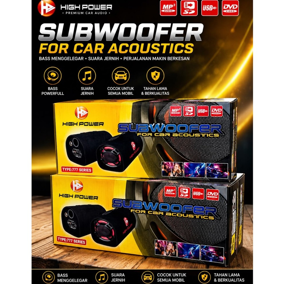 speaker bluetooth high power subwoofer type777 777a 5" 6"