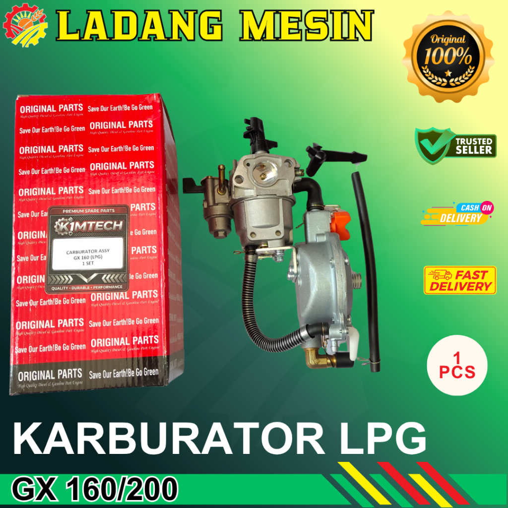 Karburator LPG GX160 GX200 Dual Fuel Converter Gas Bensin / Carburetor LPG Mesin Penggerak Genset 5.