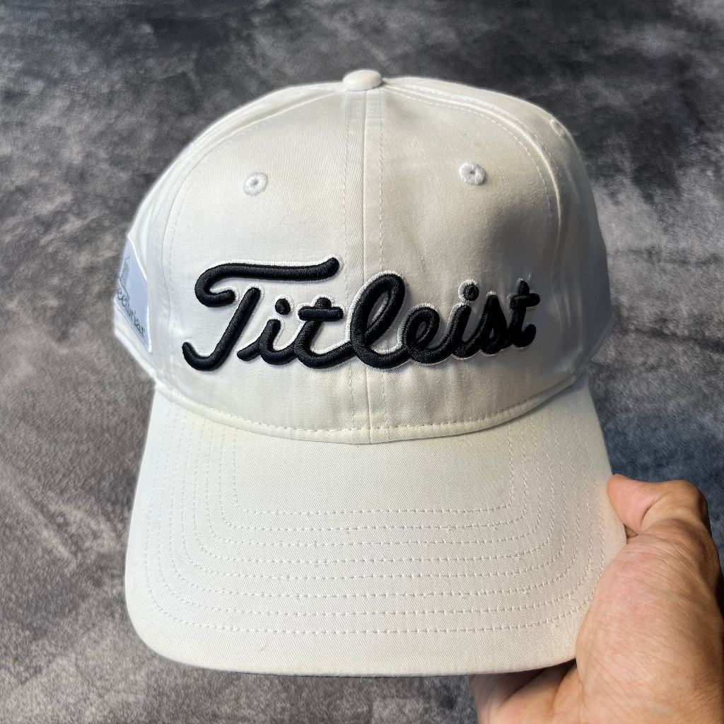 Topi Golf Titleist Putih Original Olahraga Lari Gym Baseball Sepeda Drifit Casual Padel Golf