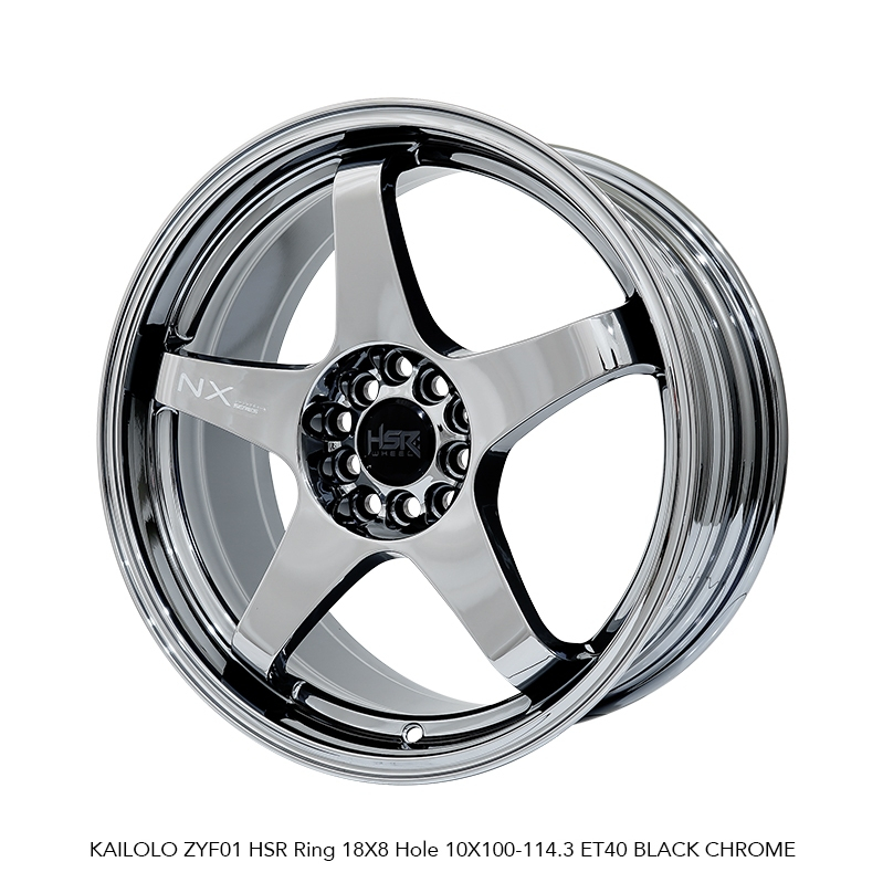 VELG RACING HSR KAILOLO R18 BLACK CHROME R18 PCD 5X100-5X114.3