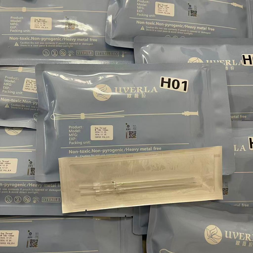 20pcs Uverla Face Thread lift 18G*100mm PCL PDO