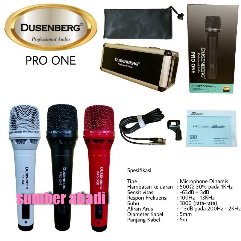Mic kabel Dusenberg Pro One Microphone Vocal terbaik original