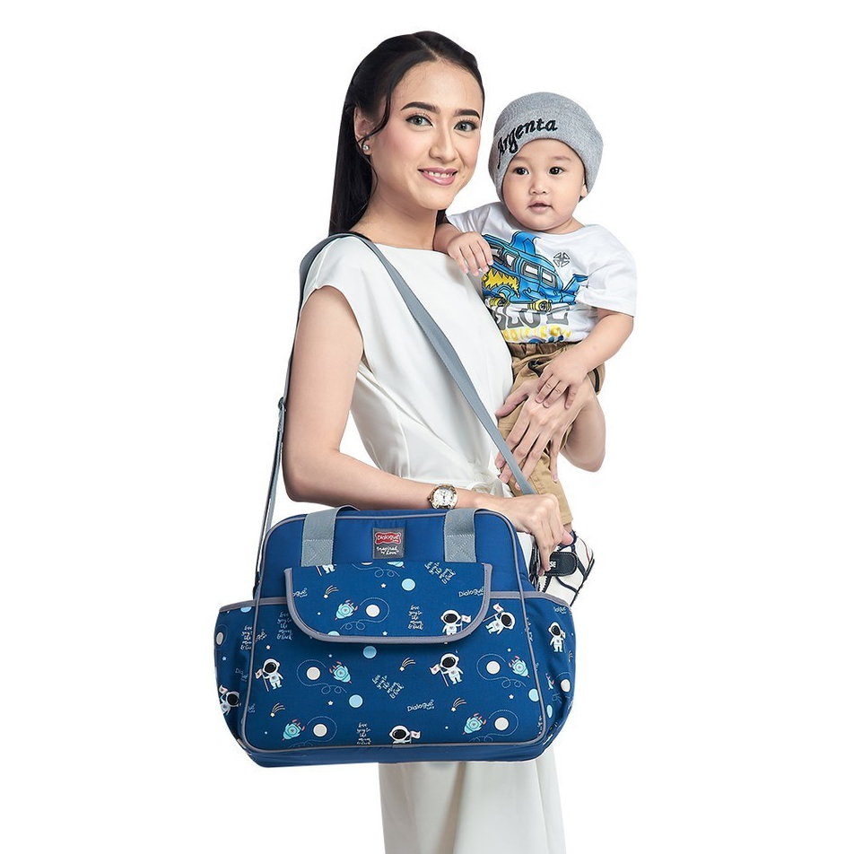 NEW | Dialogue Baby Tas Perlengkapan Bayi Medium Diapers Bag Planet Series DGT7252 | Tas Bayi Multif