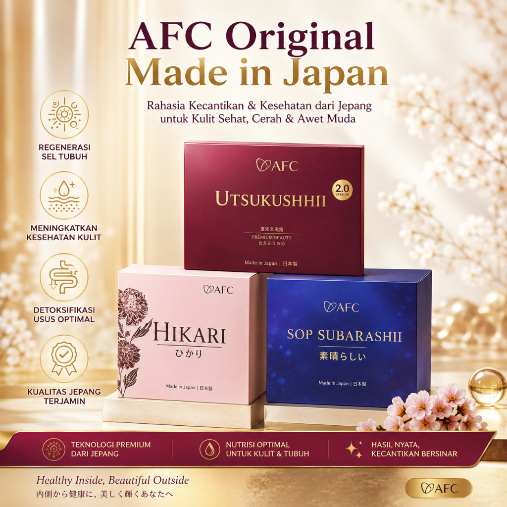 AFC SOP Subarashii Utsukushhii GOLD / AFC Hikari Suplemen Original Made in Japan