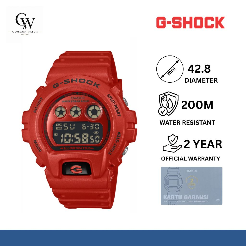 Casio G-Shock DW-6900RRB-4DR Jam Tangan Pria Digital Merah