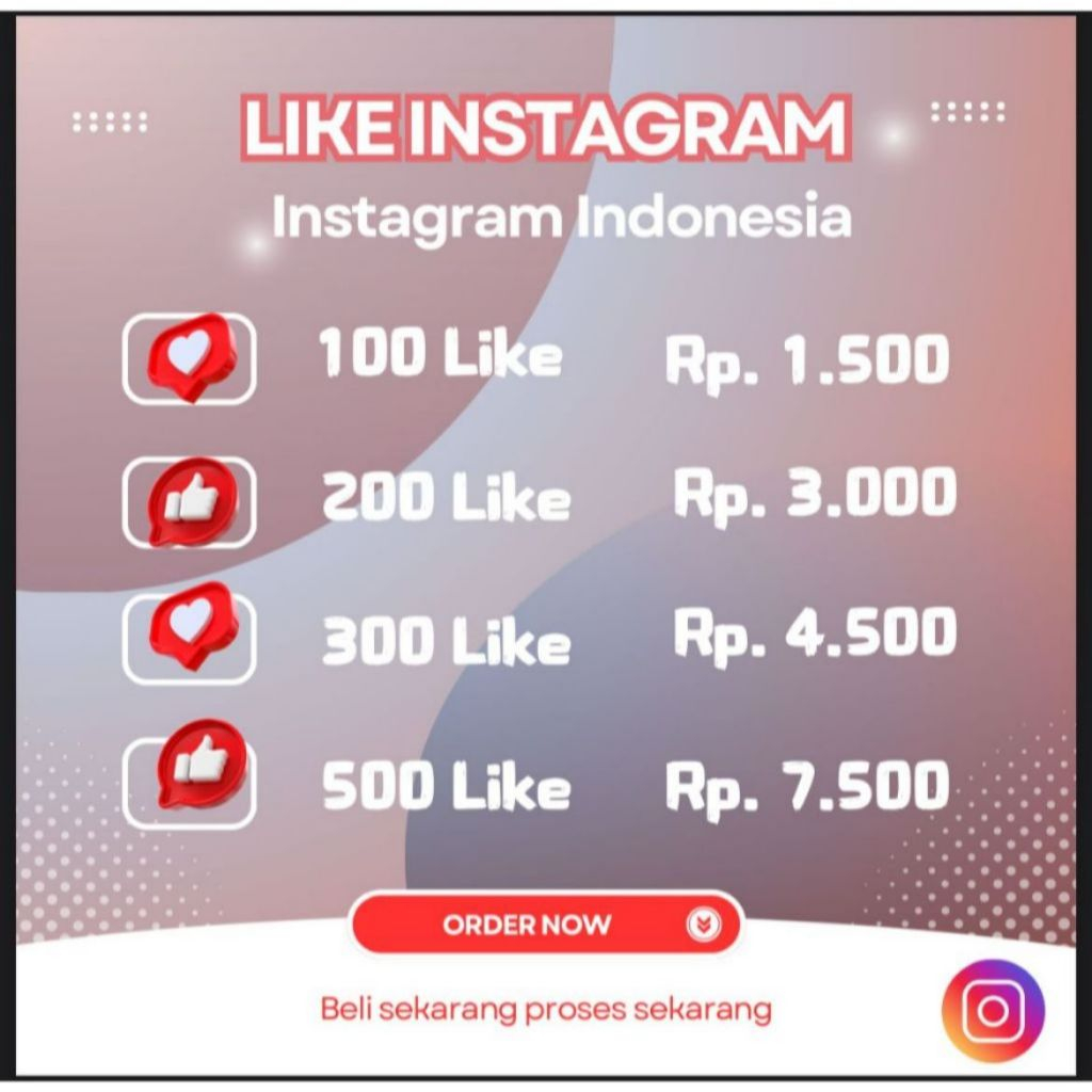 like instagram indo permanen Non Drop bergaransi