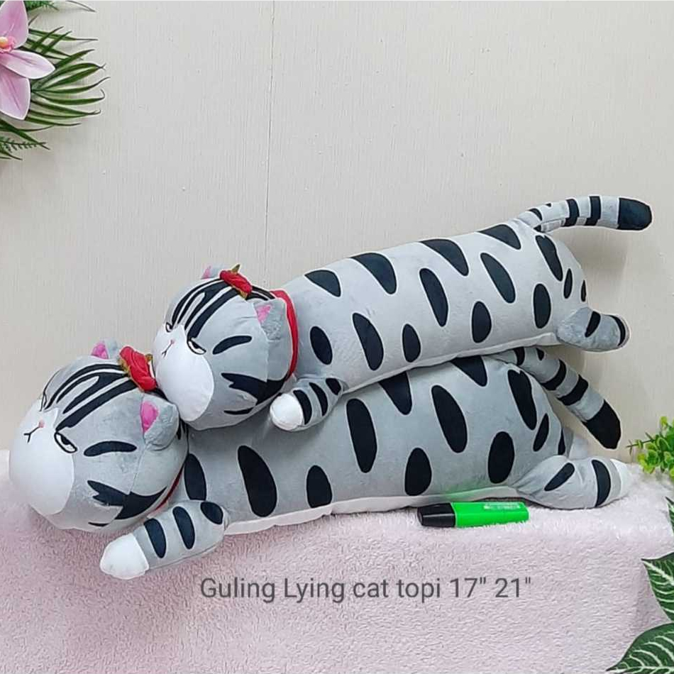 Boneka Guling cat mahkota / boneka costume / boneka maskot / boneka / lying cat topi