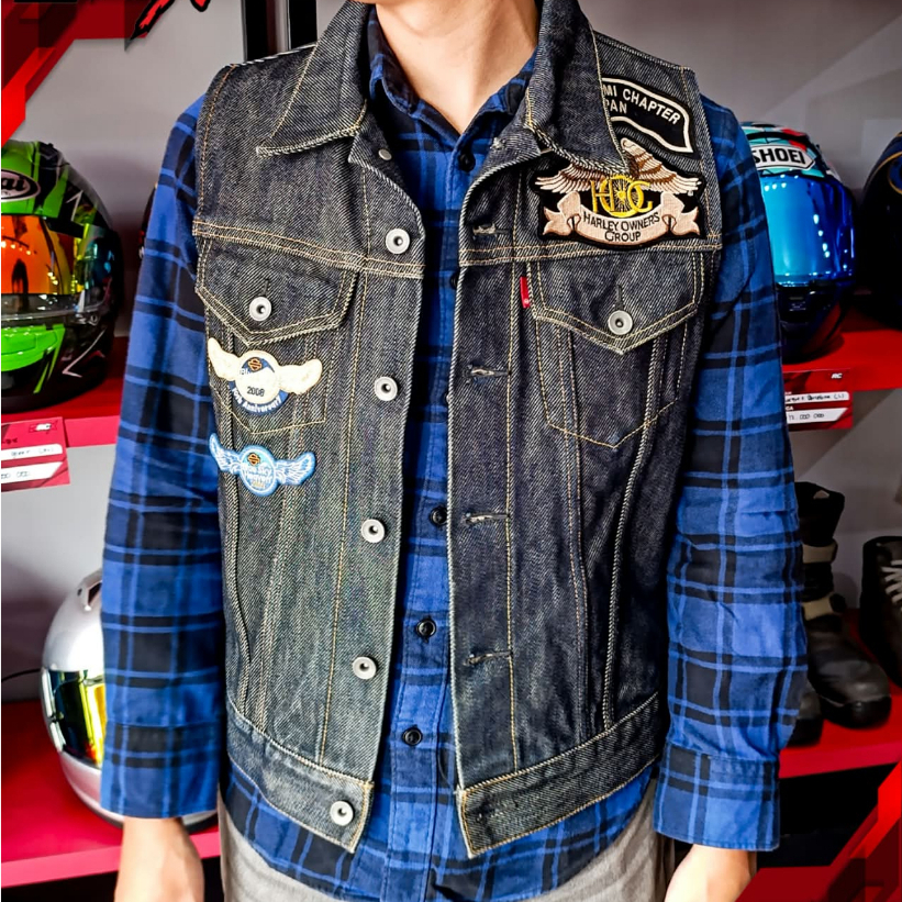 Jacket Iron Heart Vest Tama Minami Chapter Dark Denim Vest 2ND Original Second Bekas