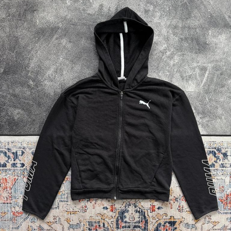 Hoodie Puma XS Jaket Zipper Hitam